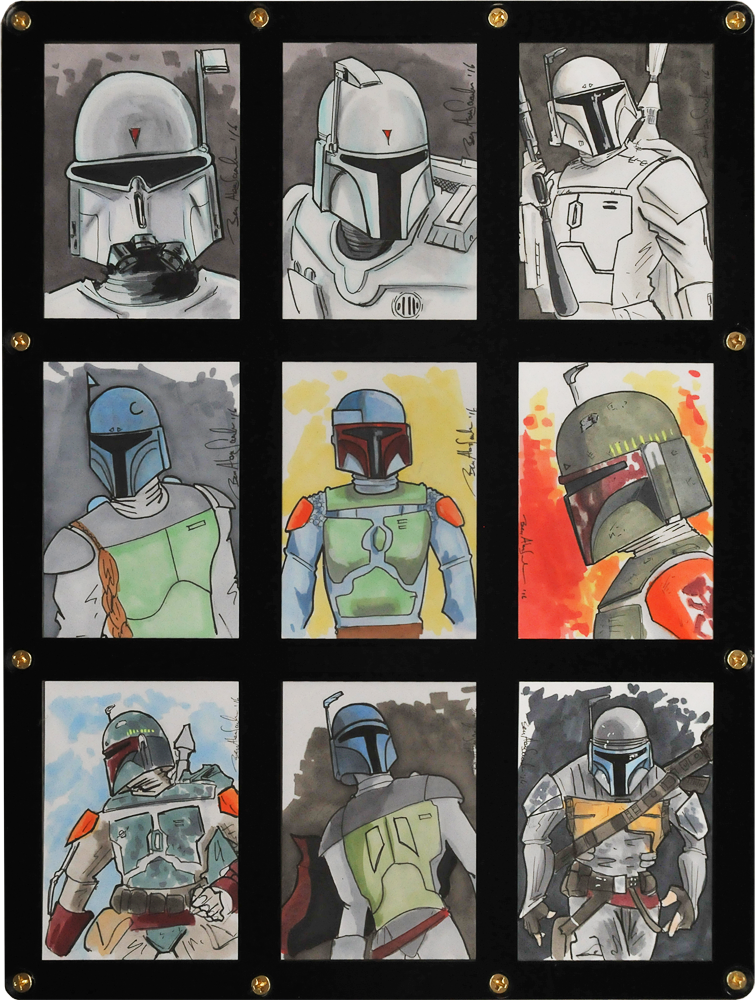 boba-fett-sketch-card-framed-ksgeekman